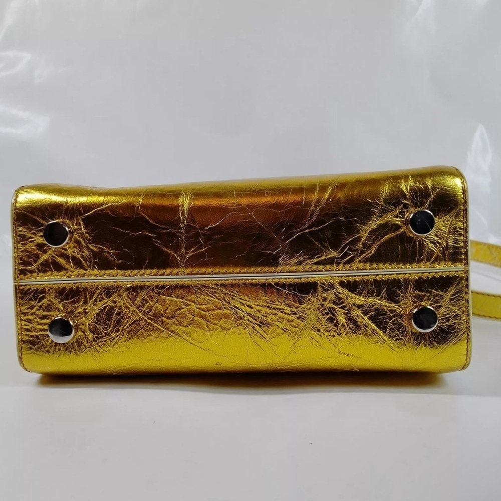 Christian Dior Diorever gold foil bag. Beautiful! With strap. - Picture 5 of 11